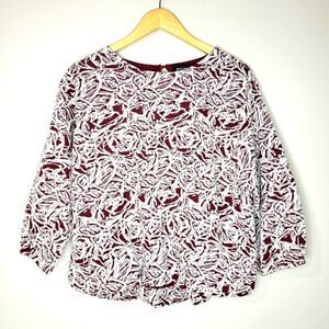 🦋3/$25 Besti Belli 3/4 Sleeve Wine Medium Top